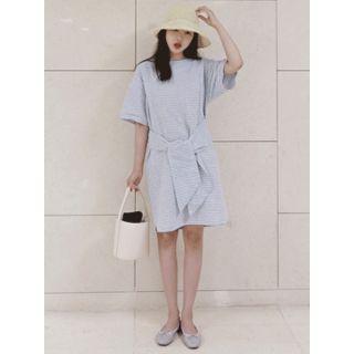Tie-waist Striped Dress
