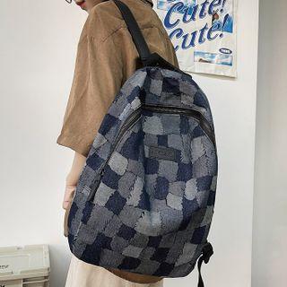 Checker Print Backpack