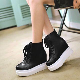 Hidden Wedge Platform High-top Sneakers