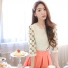 3/4-sleeve Beaded Top