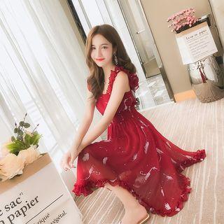Sleeveless Chiffon Asymmetric A-line Dress