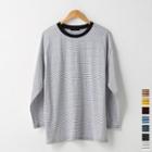 Long Sleeve Colored Striped T-shirt