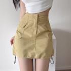 High Waist Mini Cargo Skirt