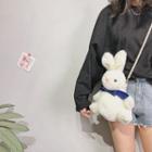 Rabbit Furry Crossbody Bag White - One Size