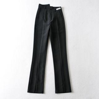 Asymmetrical Boot-cut Dress Pants