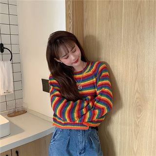 Striped V-neck Cardigan / Sweater