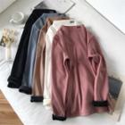 Fleece-lined Embroidered Top