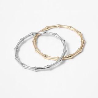 Set: Chunky Chain / Bamboo Alloy Bangle
