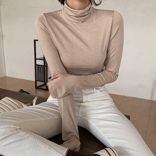 Turtle-neck Thumb-hole T-shirt