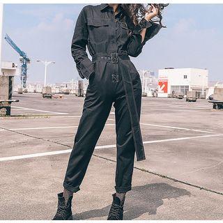 Long-sleeve Shirt Jumpsuit