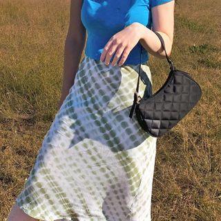 Dye Print Midi Straight-fit Skirt