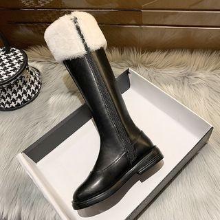 Two-tone Platform Knee-high Boots