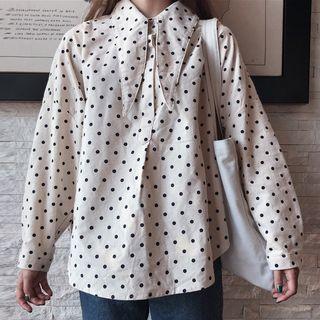 Dotted Blouse Almond - One Size