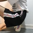 Couple Matching Lettering Trim Shorts