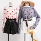 Loose-fit Dotted Knit Top
