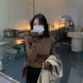 High-neck Cotton T-shirt