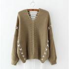 Lace Up Detailed Sweater