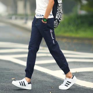 Embroidered Band-ankle Pants