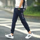 Embroidered Band-ankle Pants