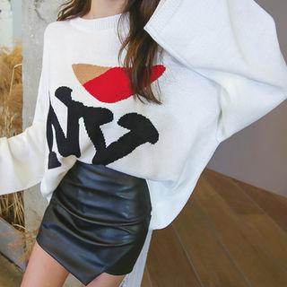 Ny Lettering Oversized Sweater