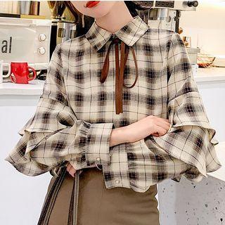 Plaid Ruffle Shirt