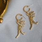 Dinosaur Dangle Earring 1 Pair - S925 Silver - As Shown In Figure - One Size