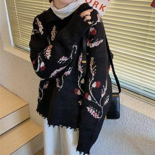 Jacquard Collared Sweater