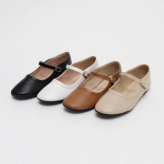 Mary Jane Pleather Flats
