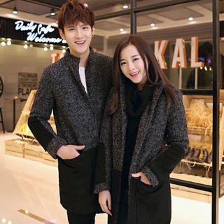 Couple Matching Color Block Coat