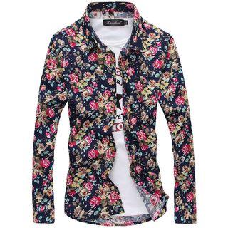 Long-sleeve Foral Shirt