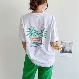 Swimming Summer Printed T-shirt