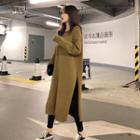 Plain Long-sleeve Loose-fit Knit Dress
