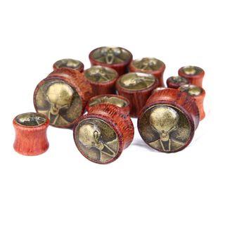Alloy Wooden Alien Stud Earring