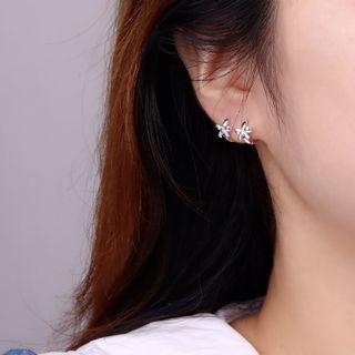 Bow Earring 1 Pair - Silver - One Size