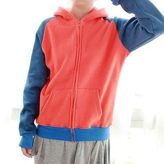 Colour Block Hooded Jacket