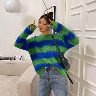 Fluffy Stripe Sweater
