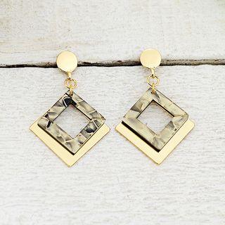 Square Drop Earring As Shown In Figure - One Size