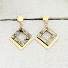 Square Drop Earring As Shown In Figure - One Size