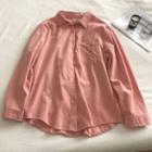 Corduroy Shirt Pink - One Size