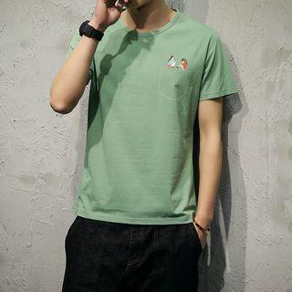 Pocketed Printed Short Sleeve T-shirt