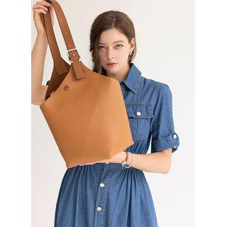 Cowhide Bucket Bag With Pouch
