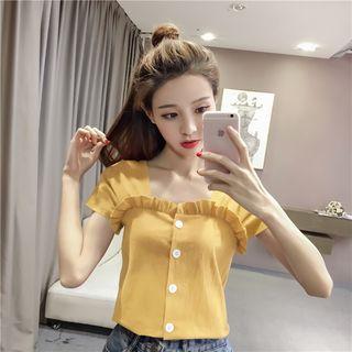 Short-sleeve Frill Top