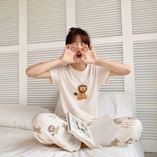 Short-sleeve Print T-shirt / Sleep Pants / Shorts / Set