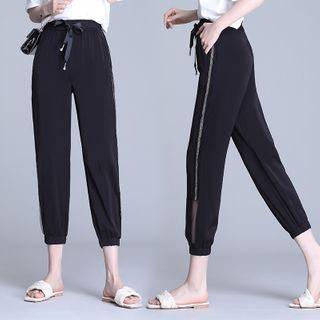 High-waist Cropped Jogger Pants