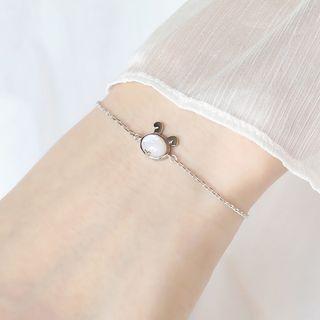 925 Sterling Sliver Rabbit Bracelet 1pc - As Shown In Figure - One Size