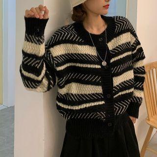 Pattern Cardigan Black & White - One Size