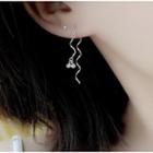Wavy Beaded Earring 1 Pair - As Shown In Figure - One Size
