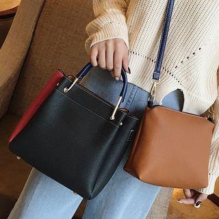 Set: Color Panel Tote + Zip Pouch