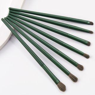 Set Of 11: Eye Makeup Brush 11 Pcs - Dark Green - One Size