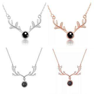 Deer Horn Pendant Necklace
